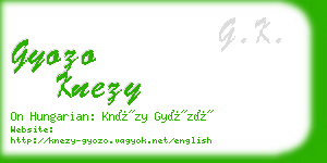 gyozo knezy business card